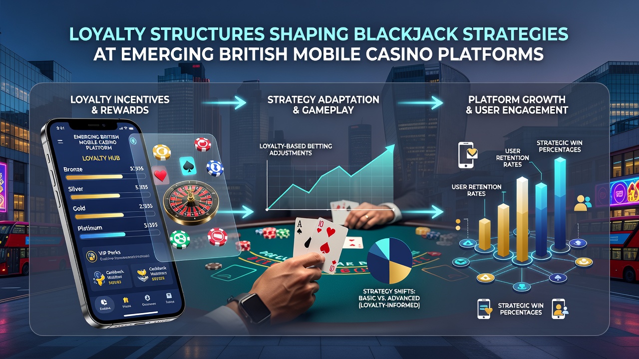 Blackjack strategy chart overlaid with loyalty tier progression indicators on a tablet device